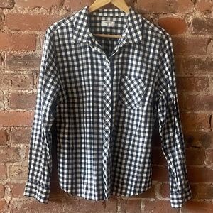 Untuckit Women's CORA Blue Check Button down Shirt - Size 12